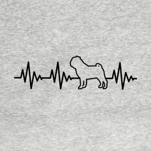 Heartbeat Pug T-Shirt